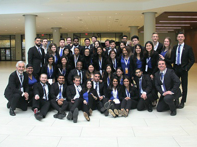 Enactus team at a competition